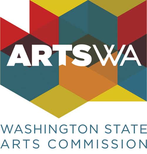 The ARTSWA logo. It says ARTSWA over a colorful background on top, then says "Washington State Arts Commission."
